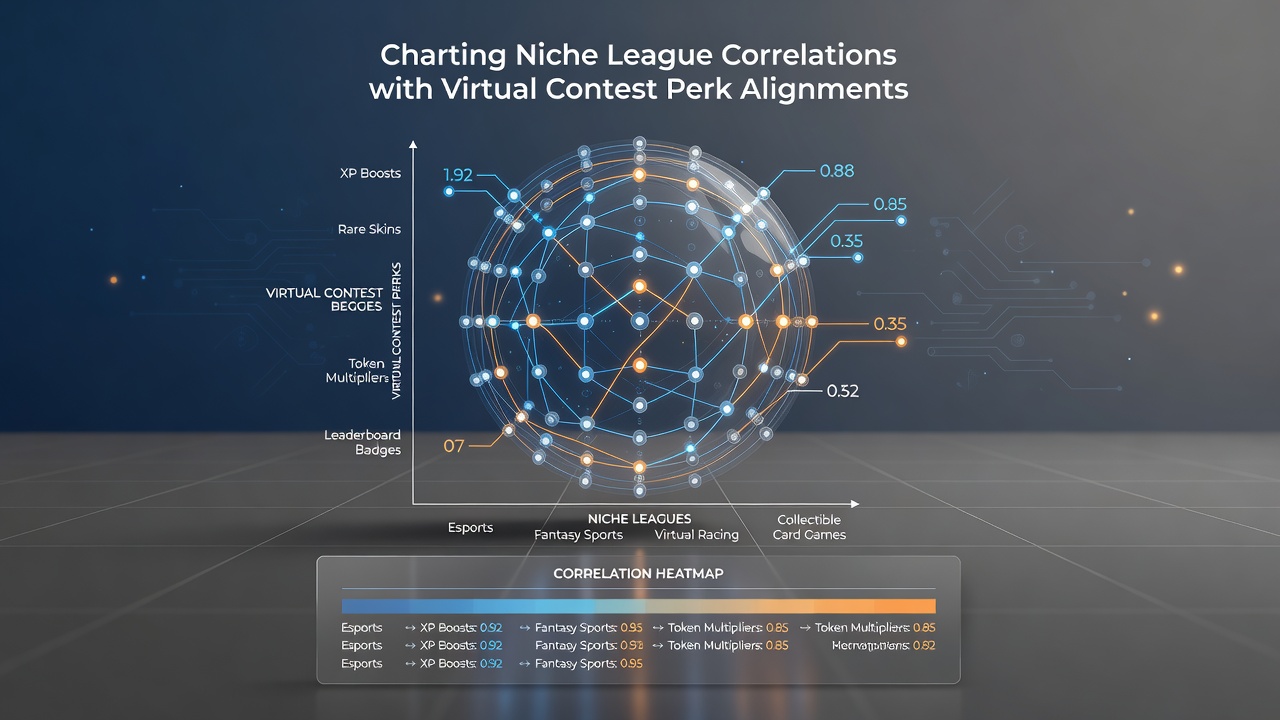 Heat map display illustrating perk alignment zones across niche league schedules and virtual contest calendars