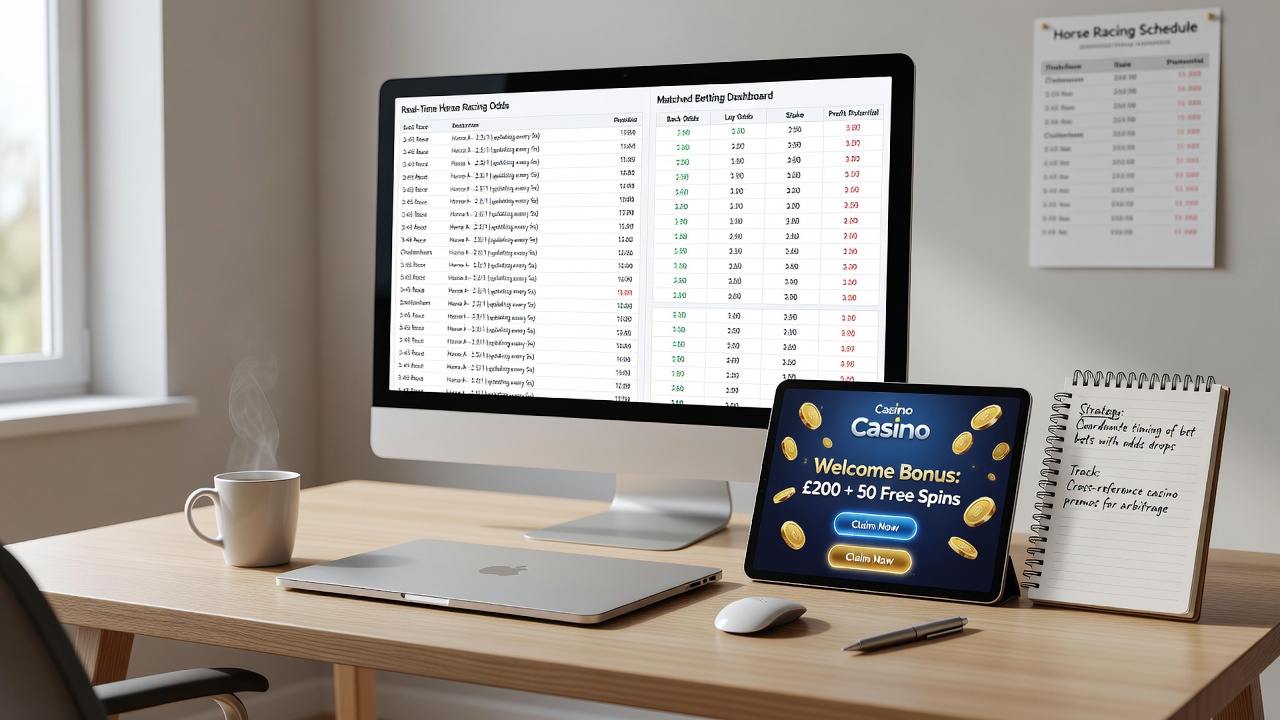 Screenshot example of live odds dashboard paired with casino bonus tracking interface
