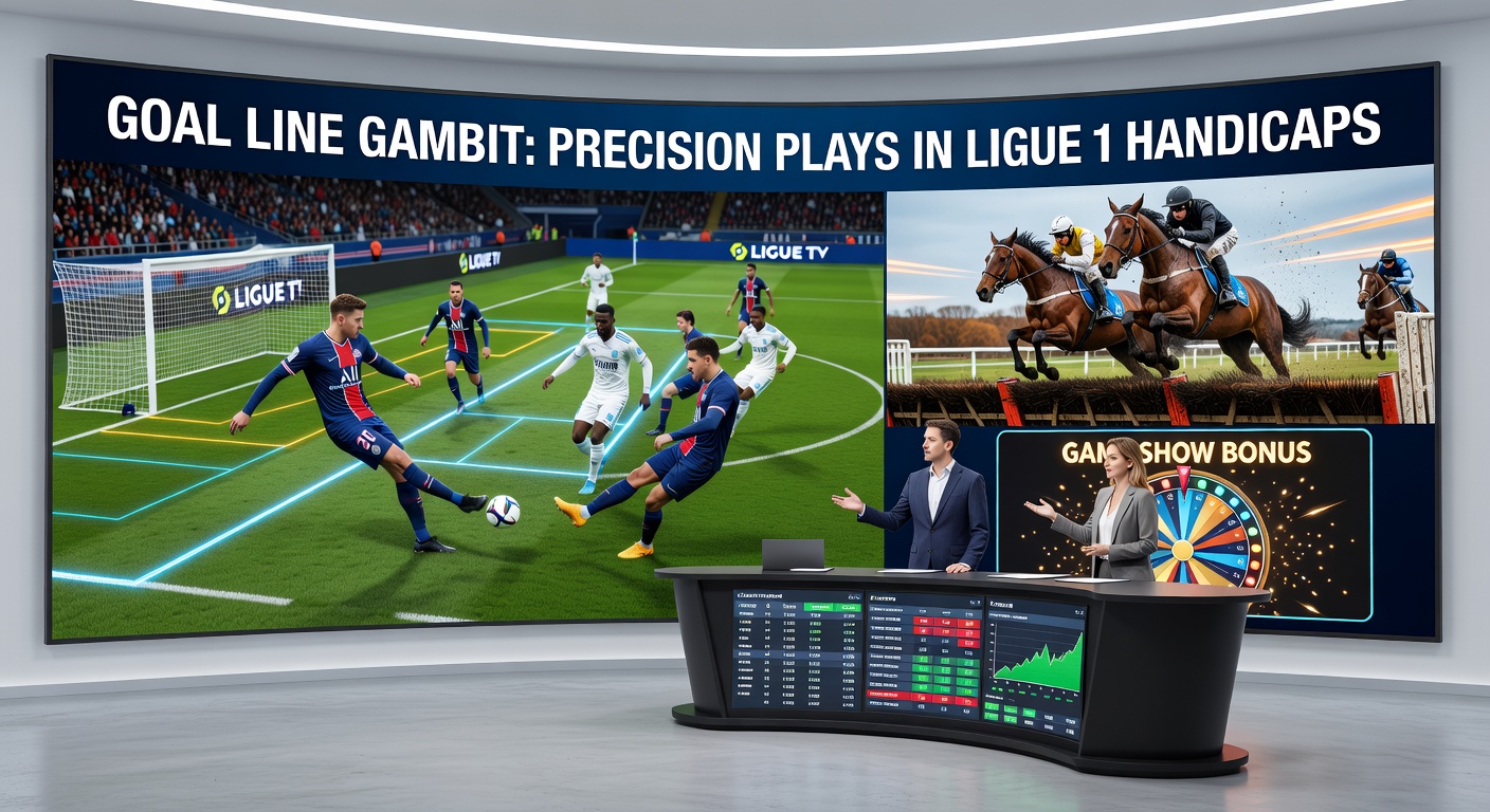 Dramatic goal-line moment in Ligue 1 match with players challenging for the ball amid tense handicap play