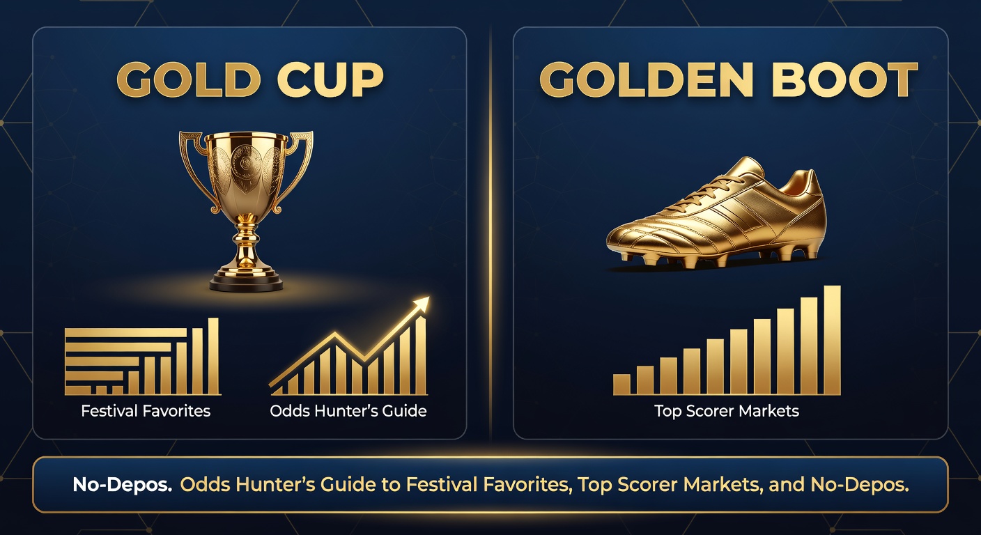 Dynamic split image showing a soccer player celebrating a goal beside a horse leaping a Cheltenham fence