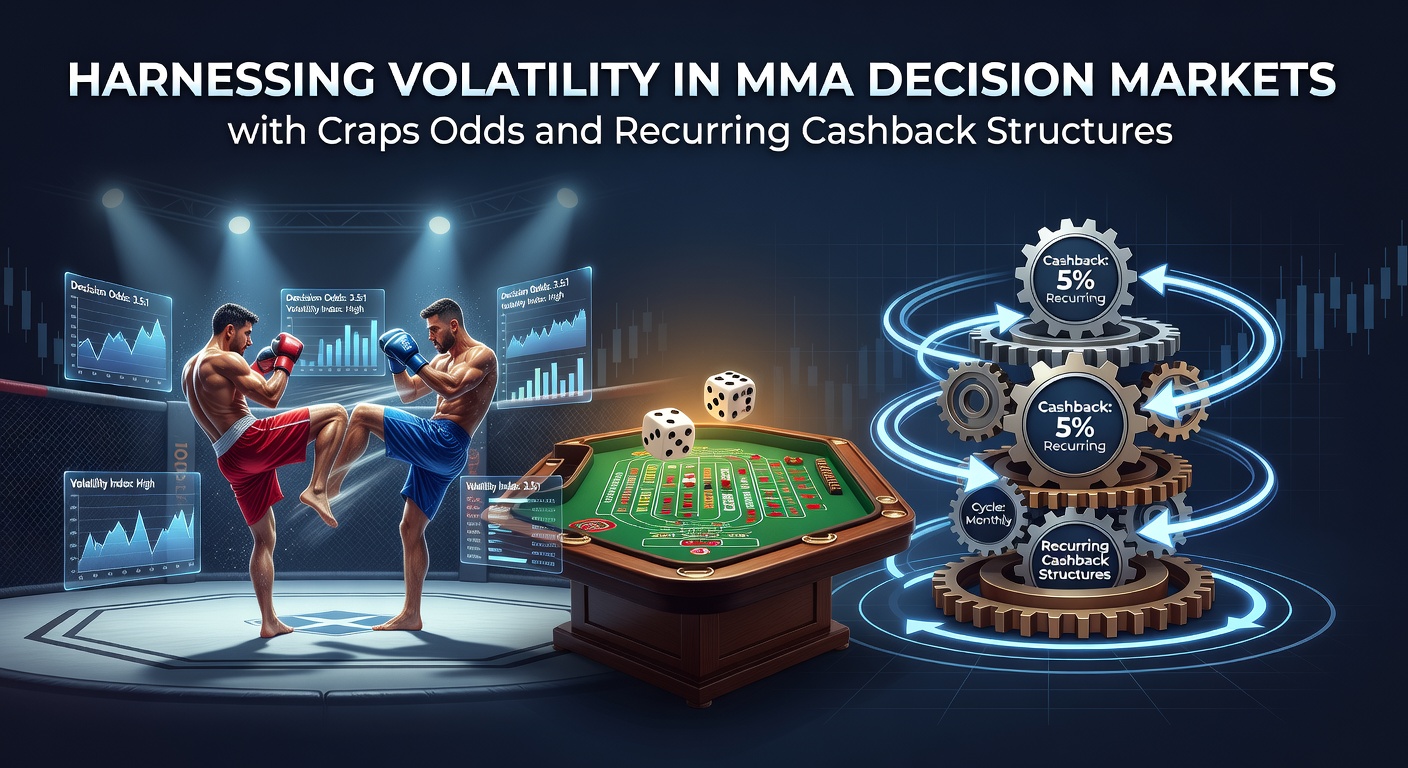 MMA fighter in octagon with betting odds overlay and casino craps table background
