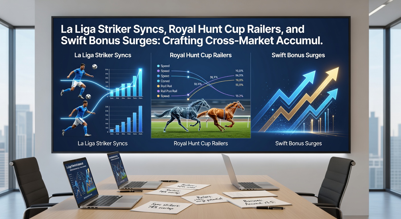Royal Hunt Cup railers thundering down Ascot's inside track, with bookmaker bonus icons overlaying accumulator builds