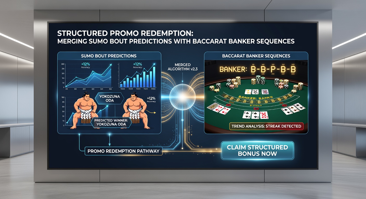 Digital interface showing merged sumo prediction data and baccarat banker streaks for promo tracking
