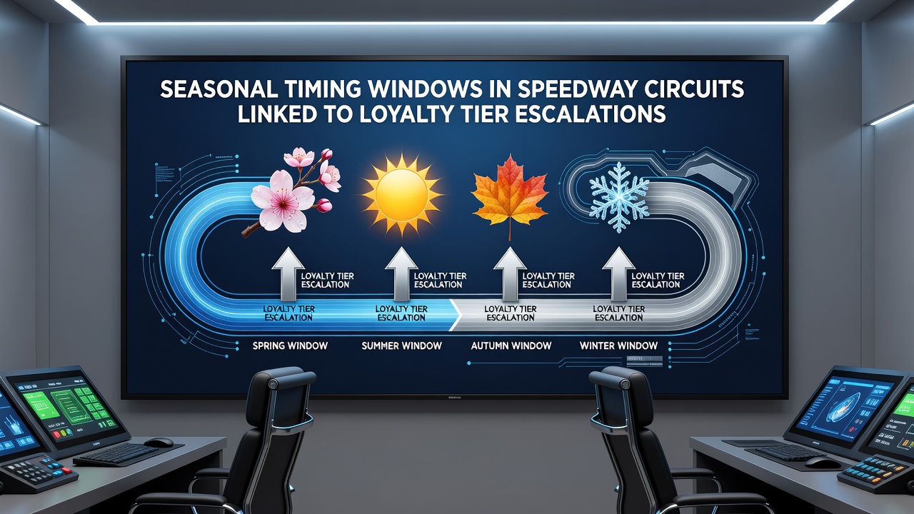 Loyalty program dashboard showing tier progression alongside speedway event calendar