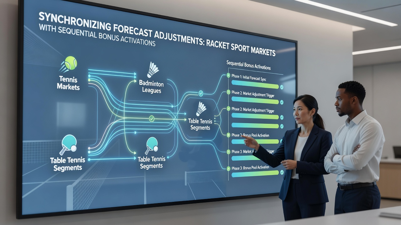 Dashboard view showing real-time synchronization between racket sport odds and sequential casino bonus activations